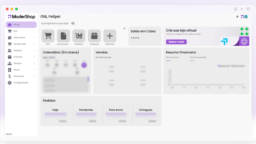 Imagem do sistema ModerShop