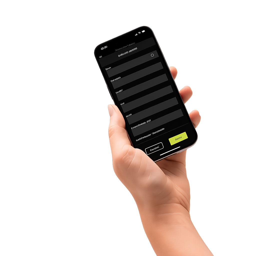 Mão segurando celular com o aplicativo da Norte Brasil Digital